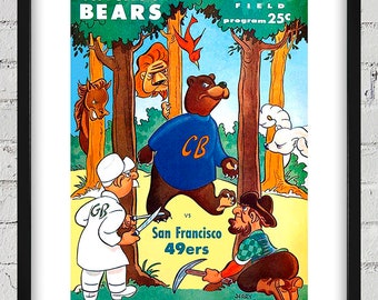1958 Vintage Chicago Bears - San Francisco 49ers Football Program - Digital Reproduction