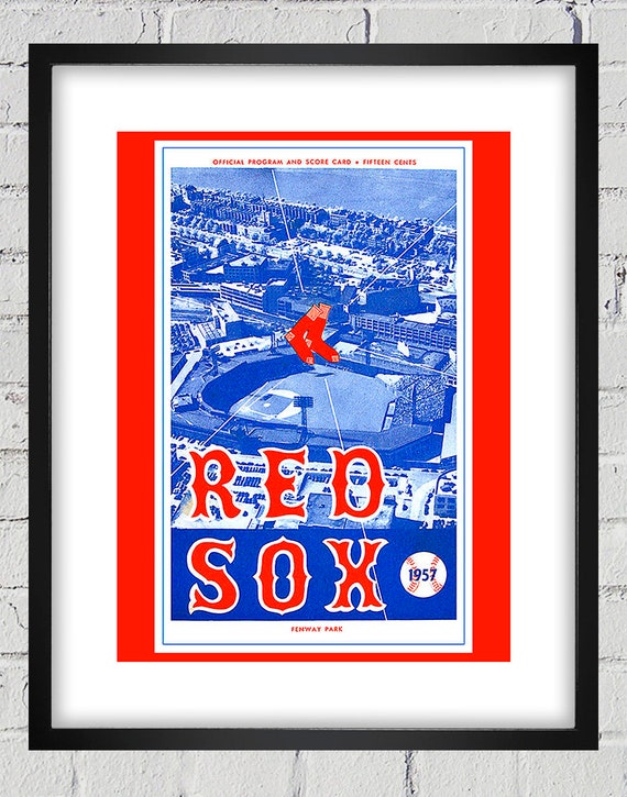 1957 Vintage Red Sox Program Cover - Digital Reproduction