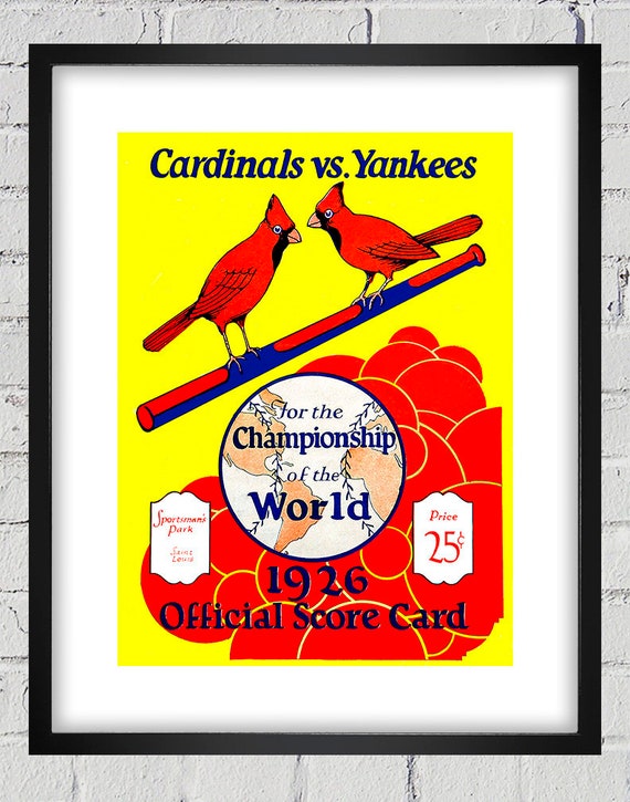 St. Louis Cardinals 1962 Vintage 12'' x 16'' Framed Program Cover