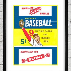 Confezione di figurine da baseball Bowman's Vintage del 1955 - Riproduzione digitale