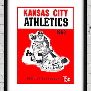 1963 Vintage Kansas City Athletics Scorebook Cover - Digital Reproduction