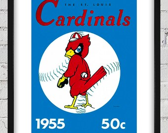 1955 Vintage St Louis Cardinals Yearbook Cover - Digital Reproduction