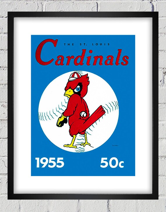 1955 Vintage St Louis Cardinals Yearbook Cover - Digital Reproduction