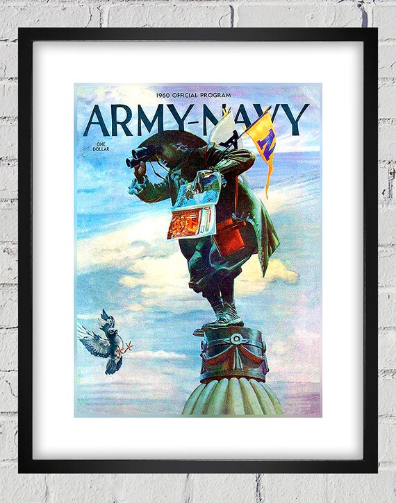 1960 Vintage Army-Navy Football Program Cover - Philadelphia Municipal Stadium - Digital Reproduction