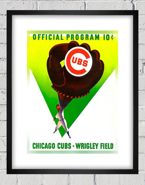 1958 Vintage Chicago Cubs Baseball Program Cover - Digital Reproduction