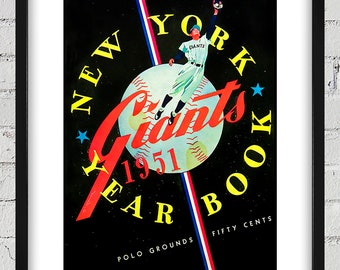 1951 Vintage New York Giants Yearbook Cover - Digital Reproduction