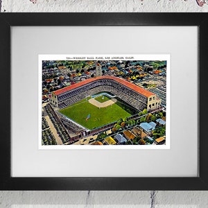 Postal vintage del Wrigley Field de Los Ángeles de 1937 - Reproducción digital