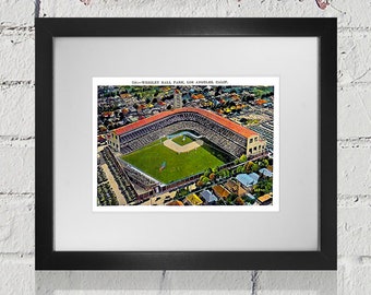 1937 Vintage Los Angeles Wrigley Field Postcard - Digital Reproduction