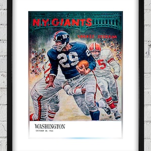 1962 Vintage New York Giants - Washington Football Program Cover - Digital Reproduction