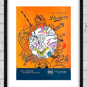 1965 Vintage Los Angeles Dodgers Program Cover - Digital Reproduction