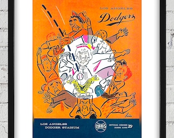1965 Vintage Los Angeles Dodgers Program Cover - Digital Reproduction