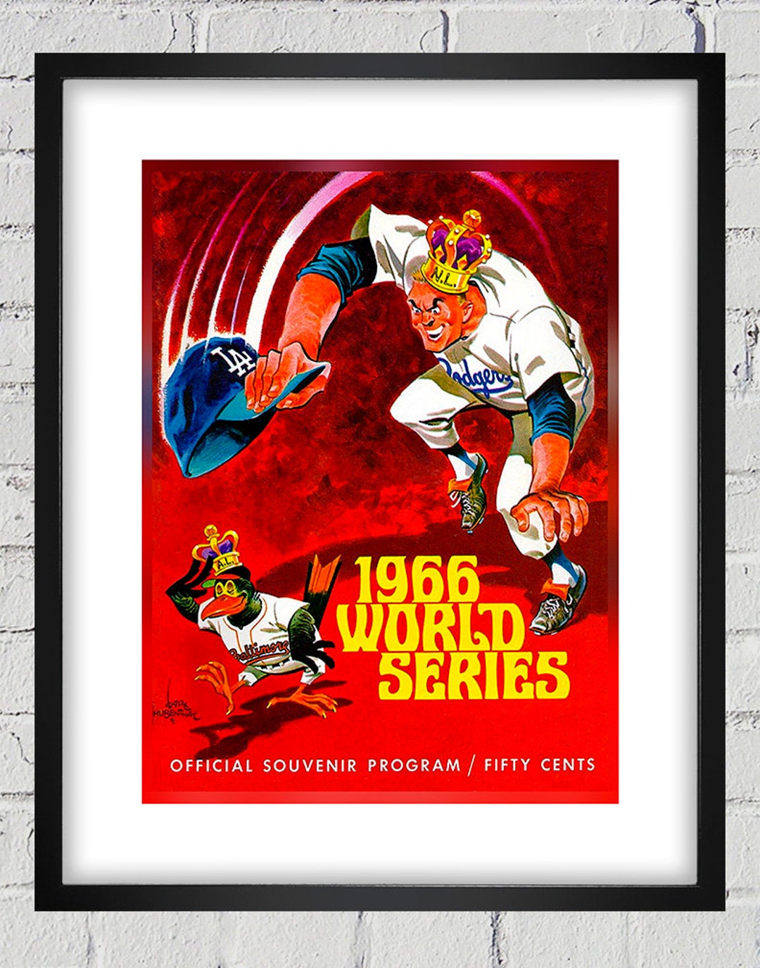 1966 Vintage Los Angeles Dodgers - Baltimore Orioles World Series