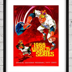 1966 Vintage Los Angeles Dodgers - Baltimore Orioles World Series Program Cover - Digital Reproduction