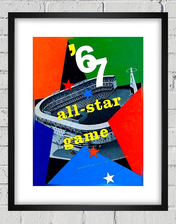 1967 Vintage Anaheim Stadium All-Star Game Program Cover - Digital Reproduction