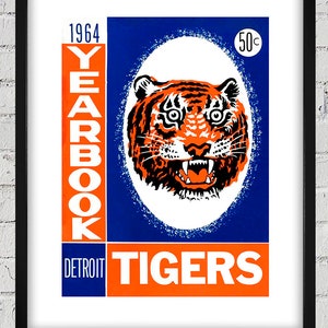 1964 Vintage Detroit Tigers Yearbook Cover - Digital Reproduction
