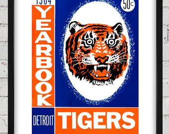 1964 Vintage Detroit Tigers Yearbook Cover - Digital Reproduction