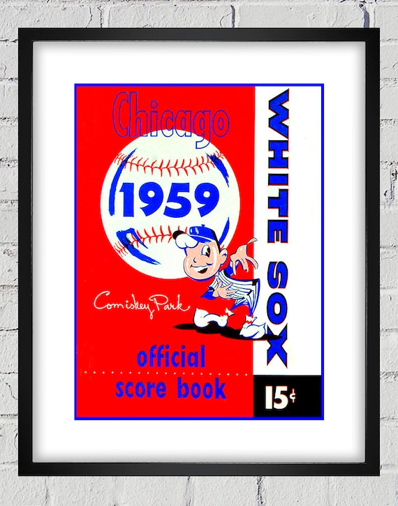 1959 Vintage Chicago White Sox ScoreBook Cover - Digital Reproduction