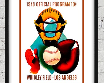 1948 Vintage Los Angeles Angels Yearbook Cover - Digital Reproduction