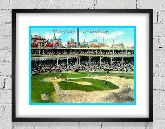 1912 Vintage Chicago Cubs West Side Ball Park Postcard - Digital Reproduction