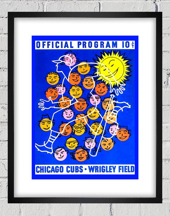 1957 Vintage Chicago Cubs Program Cover - Digital Reproduction