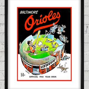 1961 Vintage Baltimore Orioles Yearbook Cover - Digital Reproduction
