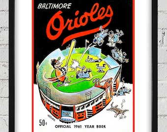 1961 Vintage Baltimore Orioles Yearbook Cover - Digital Reproduction