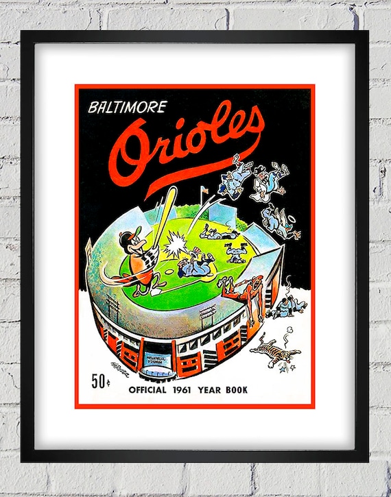 1961 Vintage Baltimore Orioles Yearbook Cover - Digital Reproduction