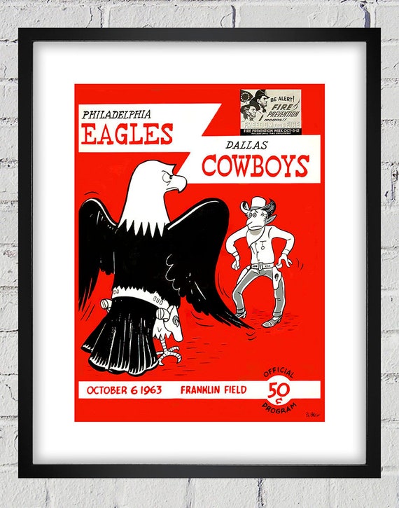 1963 Vintage Dallas Cowboys - Philadelphia Eagles Football Program - Digital Reproduction