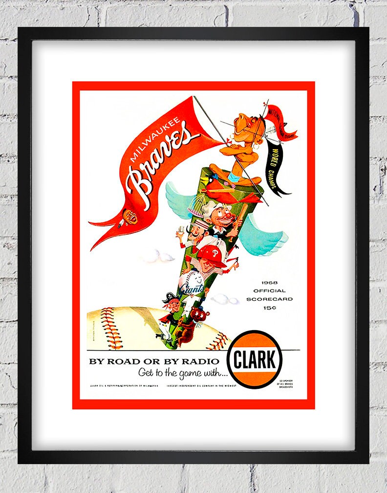 St. Louis Cardinals Vintage 1958 Scorecard Poster