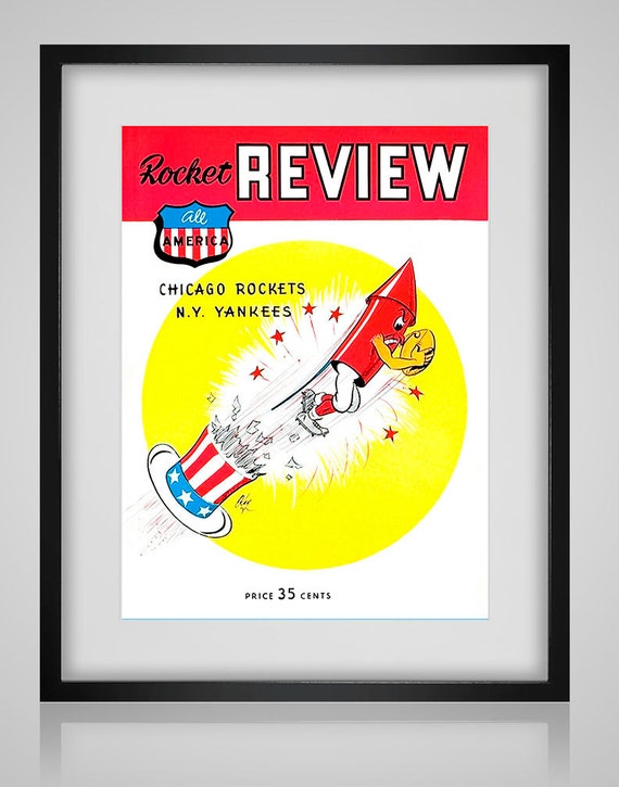 1948 Vintage Chicago Rockets Football Program - Digital Reproduction