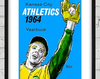 1964 Vintage Kansas City Athletics Yearbook Cover - Digital Reproduction