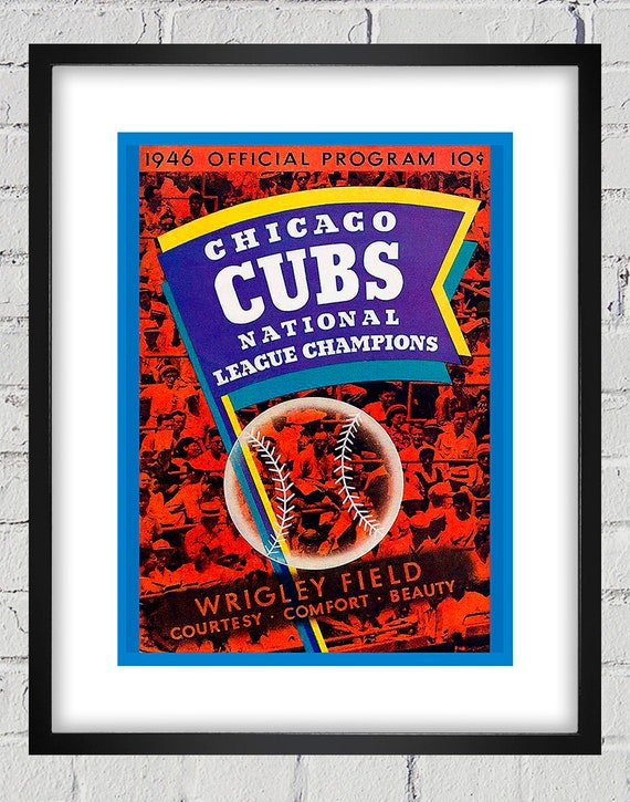 1946 Vintage Chicago Cubs - N.L. Champions Program Cover - Digital Reproduction