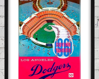 1961 Vintage Los Angeles Dodgers Yearbook Cover - Digital Reproduction