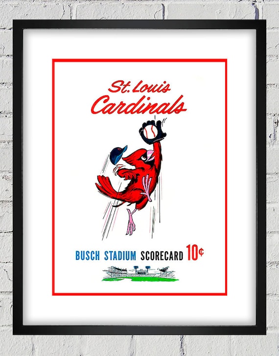 1963 Vintage St Louis Cardinals Scorecard Cover - Digital Reproduction