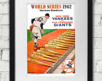 1962 Vintage  San Francisco Giants - New York Yankees - World Series Program Cover - Digital Reproduction