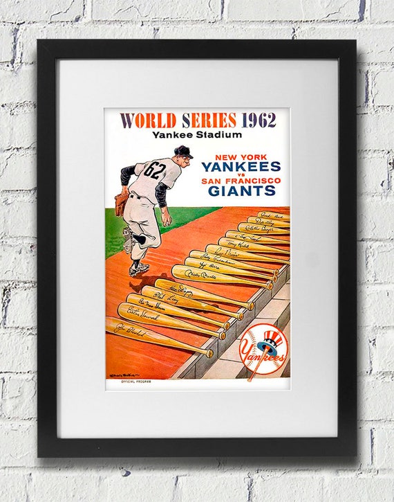 1962 Vintage  San Francisco Giants - New York Yankees - World Series Program Cover - Digital Reproduction