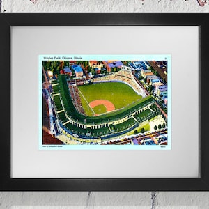 Carte postale Wrigley Field des Chicago Cubs vintage de 1941 - Reproduction numérique