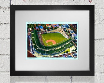 1941 Vintage Chicago Cubs Wrigley Field Postcard - Digital Reproduction
