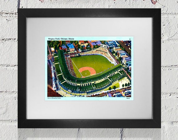 1941 Vintage Chicago Cubs Wrigley Field Postcard - Digital Reproduction