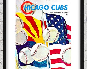 1970 Vintage Chicago Cubs Baseball Spring Training Program Cover - Digital Reproduction