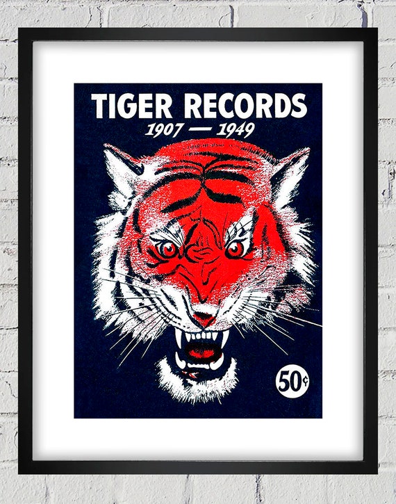 1949 Vintage Detroit Tigers Baseball Records Cover - Digital Reproduction