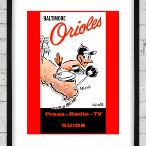 1959 Vintage Baltimore Orioles Spring Training Media Guide Cover - Digital Reproduction