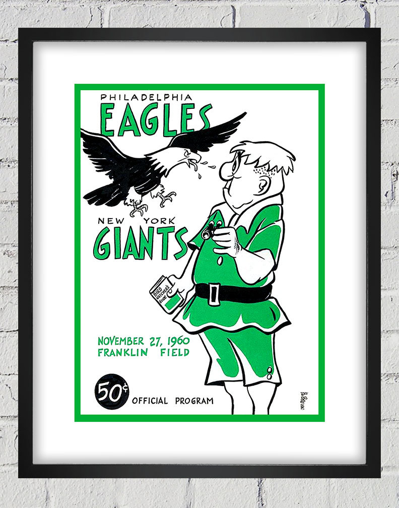 1960 Vintage New York Giants Philadelphia Eagles Football 
