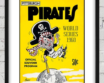 1960 Vintage New York Yankees - Pittsburgh Pirates World Series Program Cover - Digital Reproduction