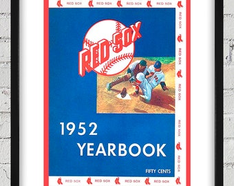1952 Vintage Boston Red Sox Yearbook Cover - Digital Reproduction