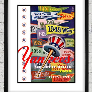 1950 Vintage New York Yankees Sketchbook Cover - Digital Reproduction