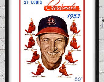 1953 Vintage St Louis Cardinals Yearbook - Stan Musial - Digital Reproduction