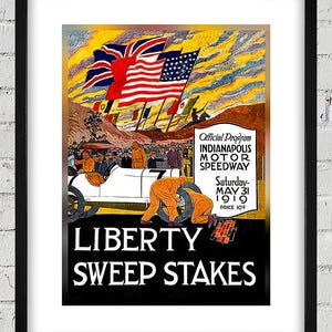 1919 Vintage Indianapolis 500 Racing Program Cover - Digital Reproduction