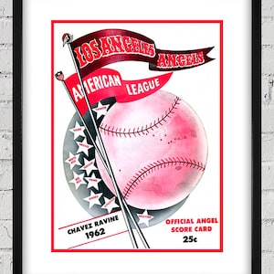 1962 Vintage Los Angeles Angels Scorebook Cover - Digital Reproduction