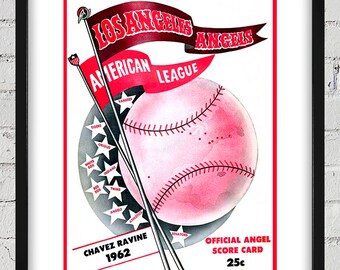 1962 Vintage Los Angeles Angels Scorebook Cover - Digital Reproduction
